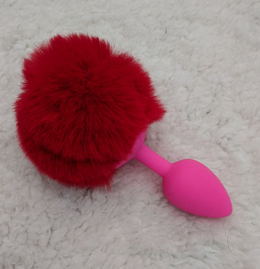 Bunny Faux Fur Tail Silicone Plug