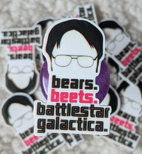 The Office Dwight Shrute Bears, Beets, Battlestar Galactica Plannar