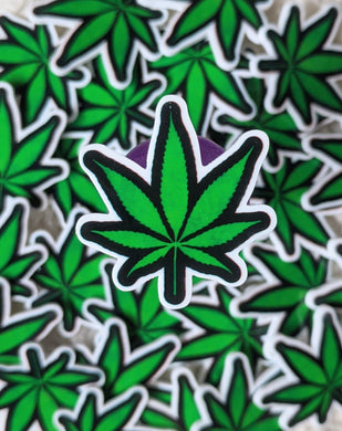 Dark Green Marijuana Leaf Plannar