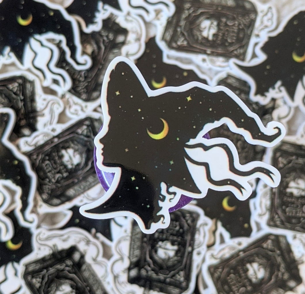 Cosmic Witch Head Silhouette Plannar