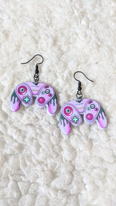 Spooky Dripping Controller Alternative Gamer Acrylic Earrings