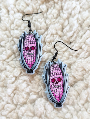 Evil Corn Cobs Alternative Acrylic Dangle Earrings