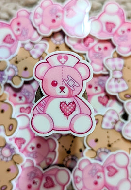 Pastel Creepy Nurse Teddy Bear Plannar