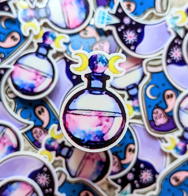 Triple Moon Galaxy Potion Bottle Plannar