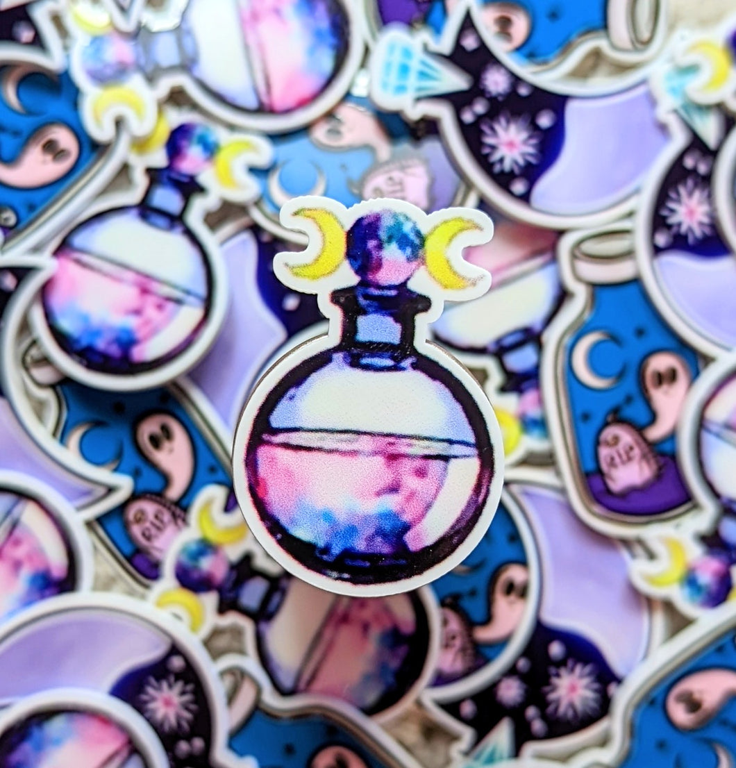 Triple Moon Galaxy Potion Bottle Plannar