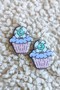 Eye Ball Cupcake Alternative Halloween Acrylic Earrings