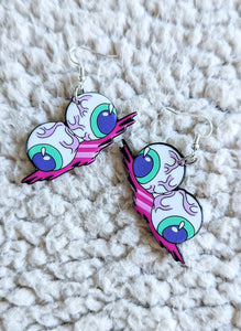 Eye Balls Alternative Halloween Acrylic Earrings