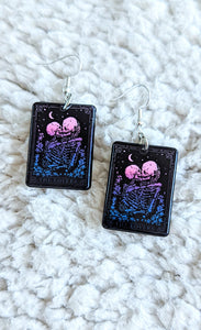 The Lovers Tarot Card Alternative Halloween Witchy Acrylic Earrings