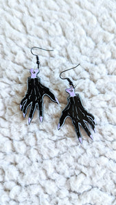 Dismembered Witch Hands Alternative Halloween Acrylic Earrings