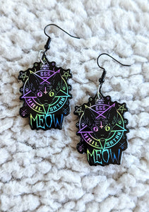 Evil Kitty Bealzebub Alternative Acrylic Earrings